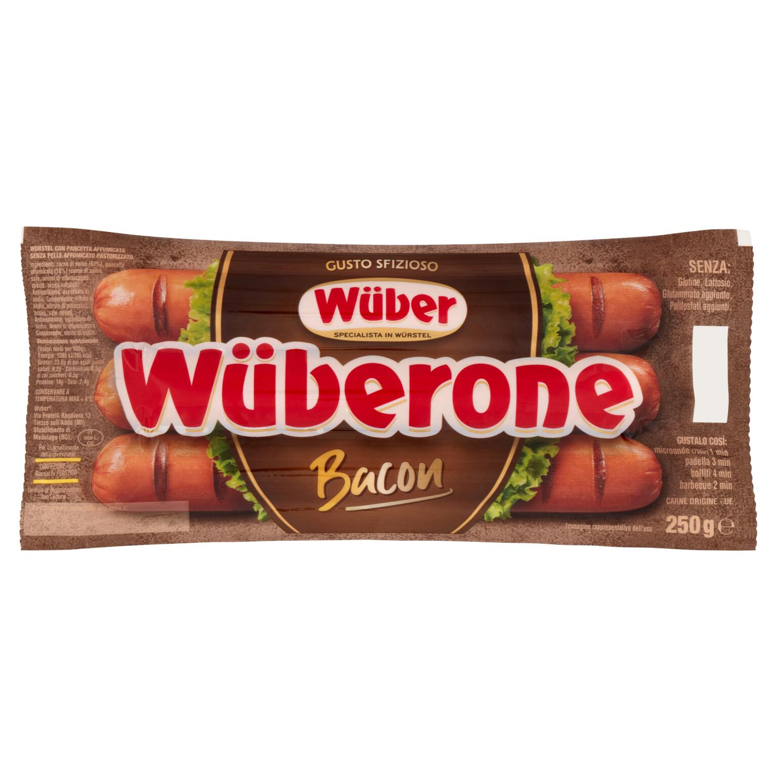 Wuberone bacon 3 pezzi 250g Wuber
