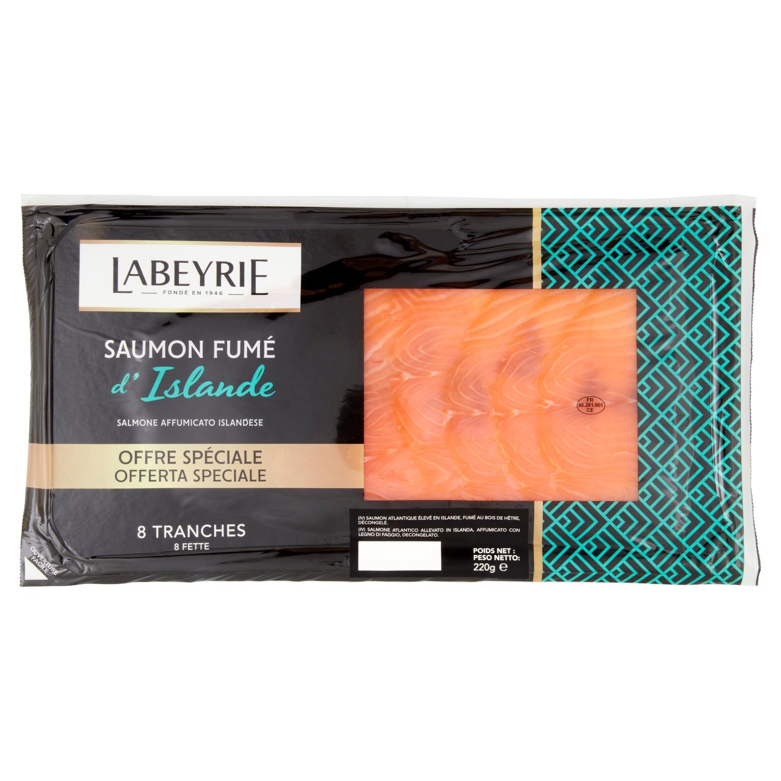Salmone affumicato Islandese 220g, Labeyrie