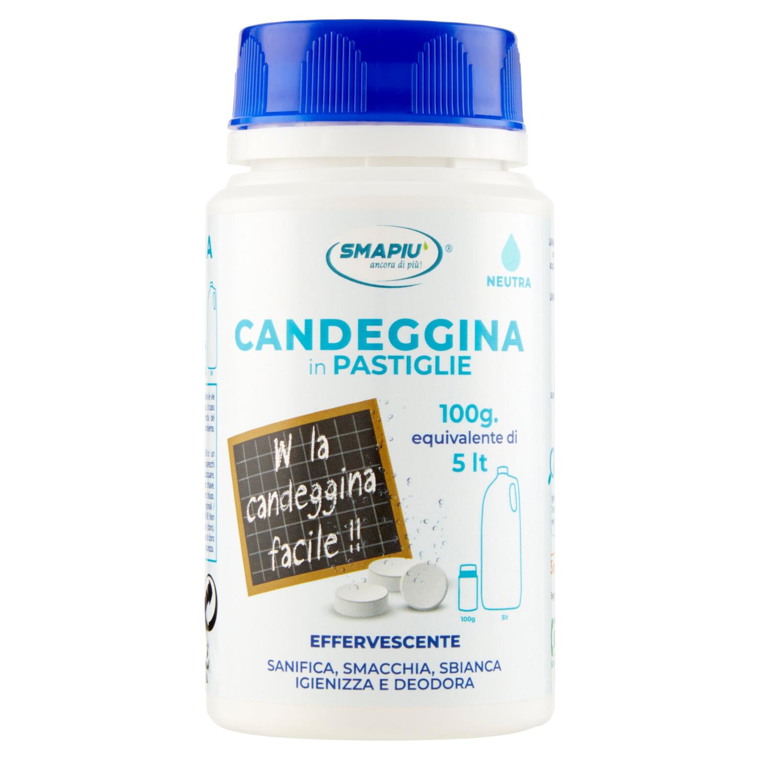 Smapiù Candeggina classica neutra flacone 40 pastoglie