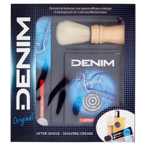 Confezione regalo Denim After shaving +cream+ pennello
