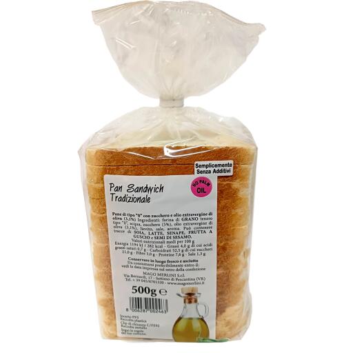 Pan sandwich tradizionale 500g Mago Merlini