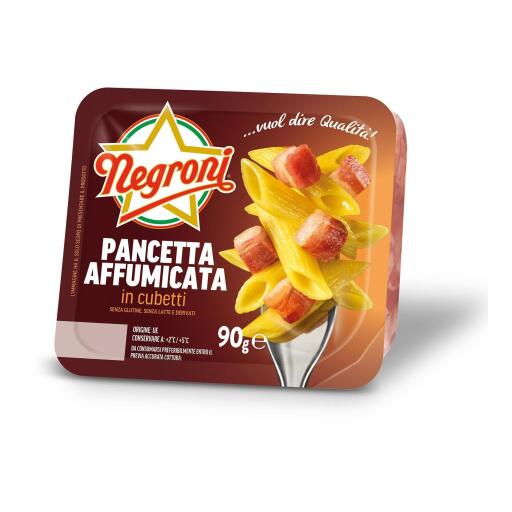 Pancetta affumicata cubetti 90g s/glutine s/lattosio