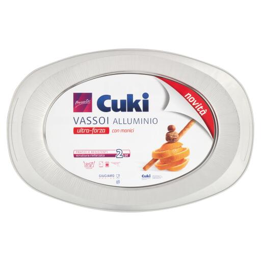 Vassoi alluminio V43 ultra-forza con manici da 8porzioni 2pz Cuki