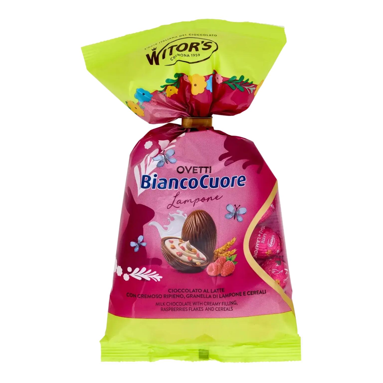 Ovetti Bianco Cuore con Lampone e cereali 210g
