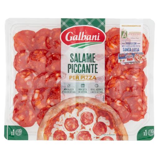 Salame Piccante affettato x pizza 80g Galbani