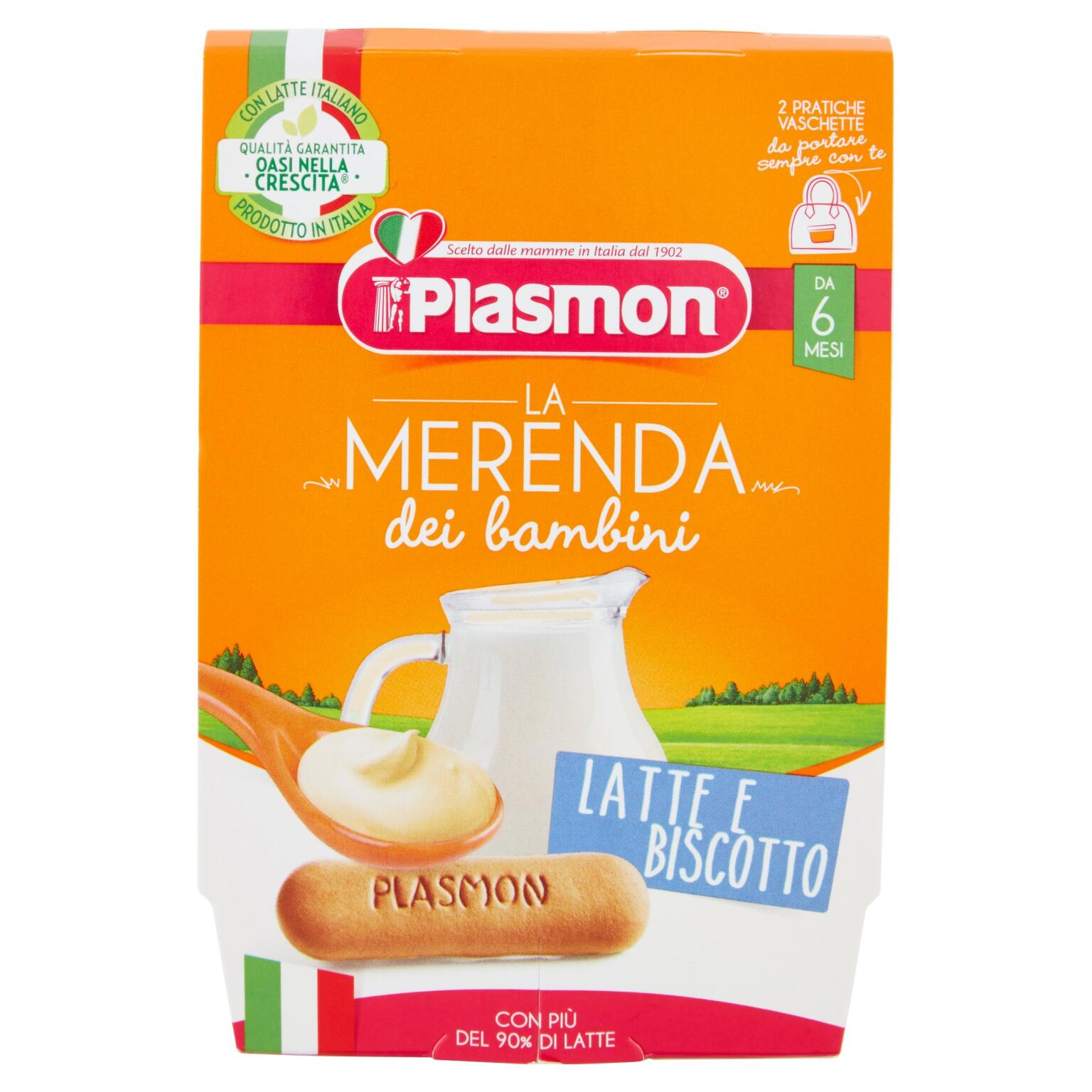 Omogeneizzati Latte/Biscotti 2x120g Plasmon