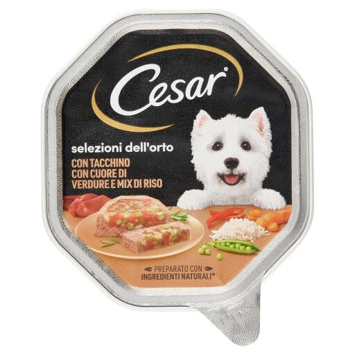 Cesar patè con tacchino e cuore di verdure 150g