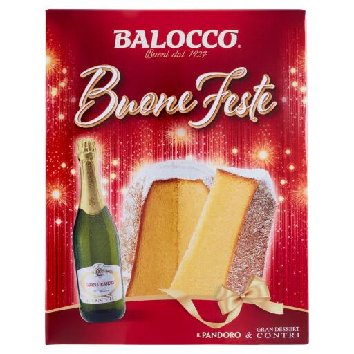 Buone Feste Pandoro Balocco 750g e Gran Dessert Contri 75cl