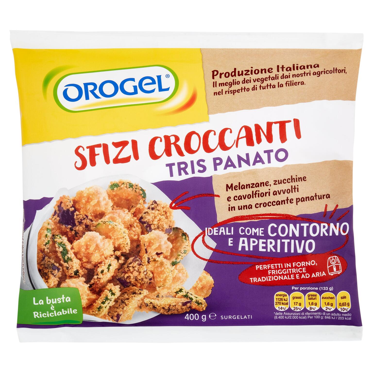 Tris di verdure panate da 400g Orogel