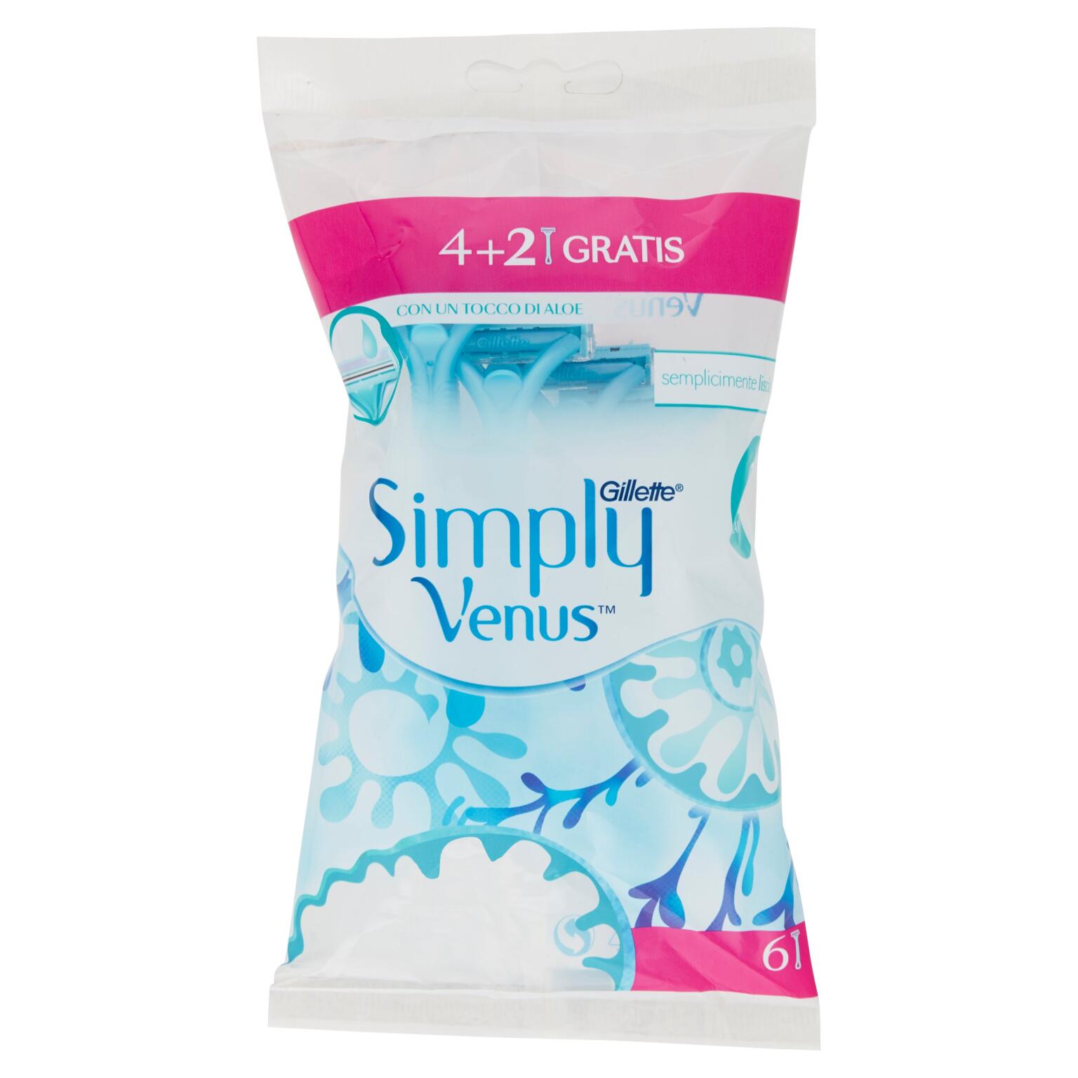 Rasoio simply venus 4+2gratis 2 lame