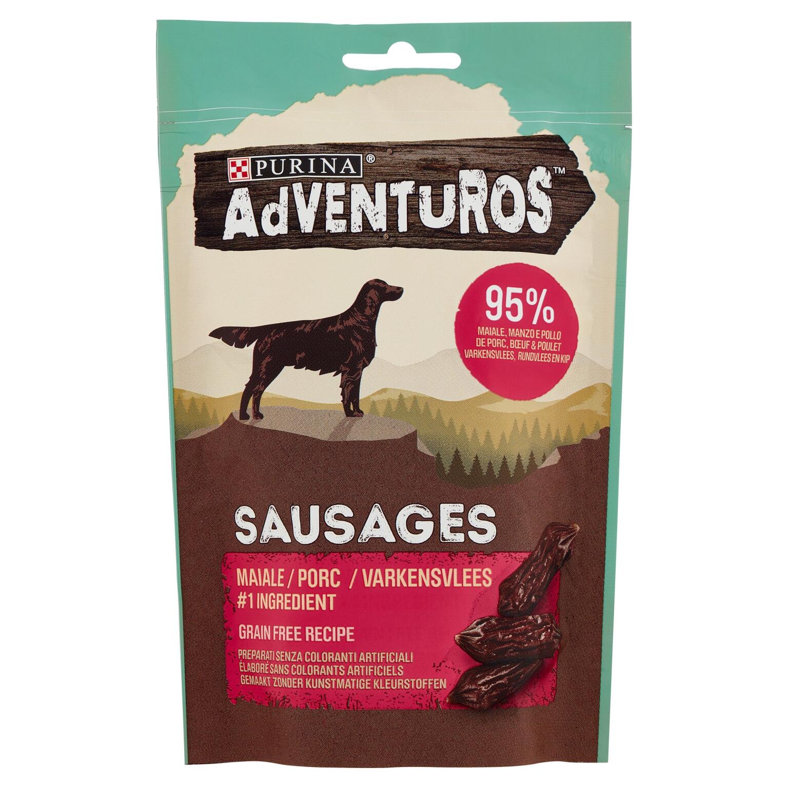 Adventuros High Meat 70g Sausages n°1 maiale Purina