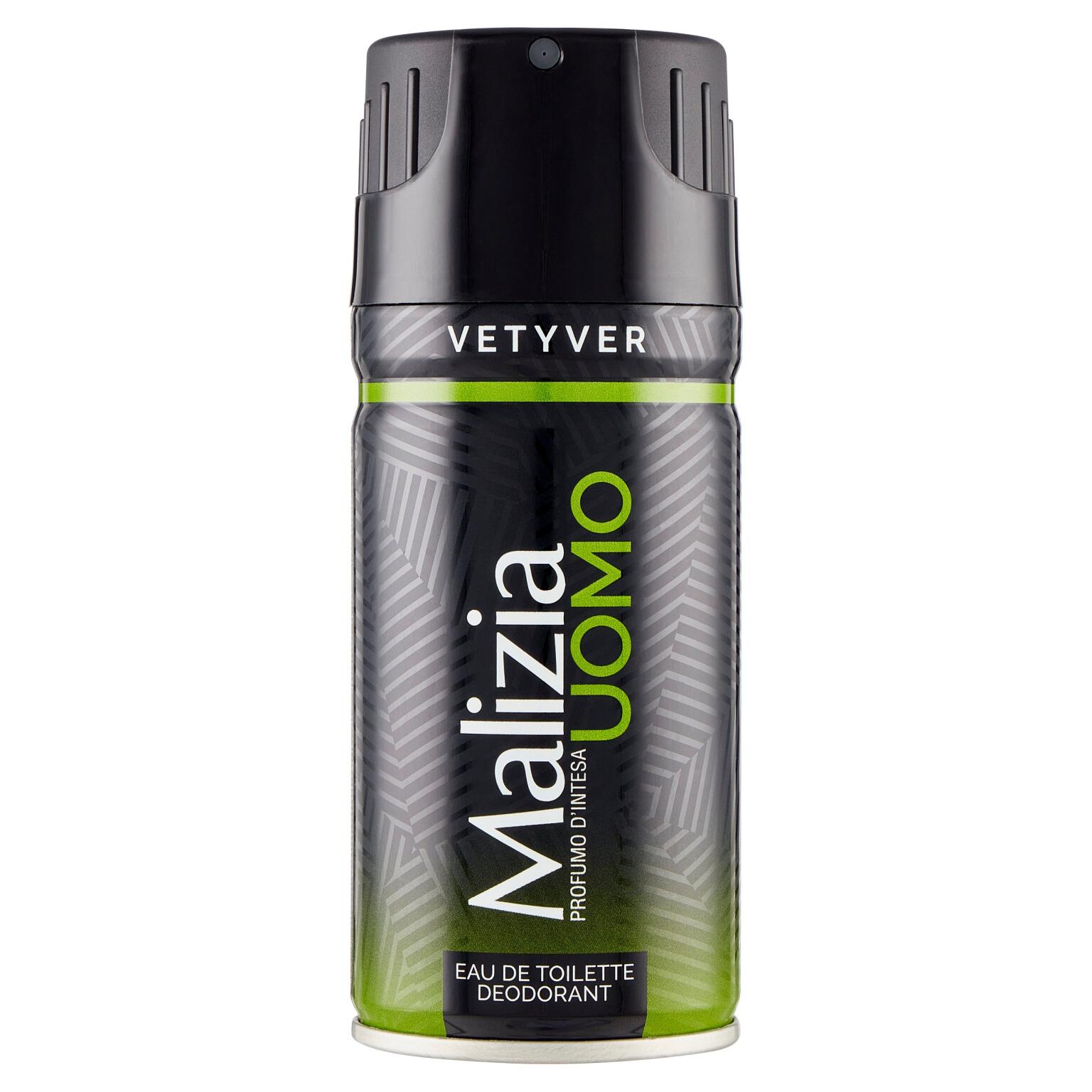 Deodorante uomo vetyver 150ml Malizia