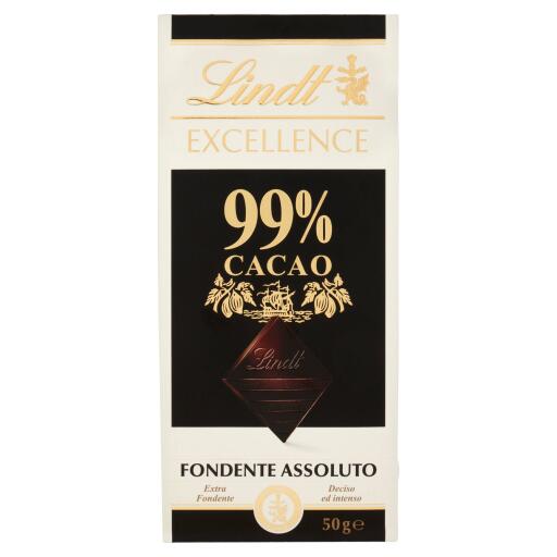 Tavoletta di cioccolato cacao 99% noir absolu 50g Excellence Lindt