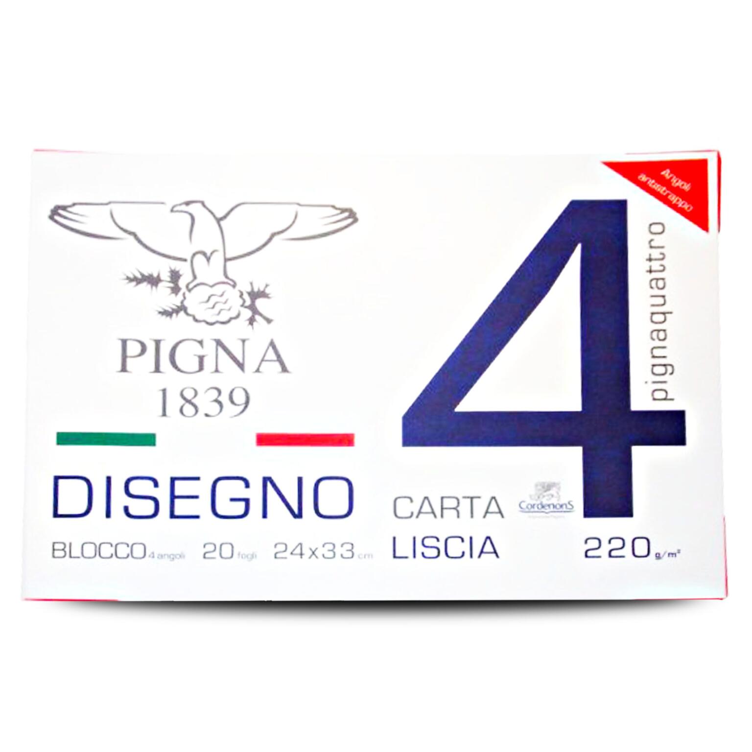 Blocco F4 24x33 ff20 liscio Pigna