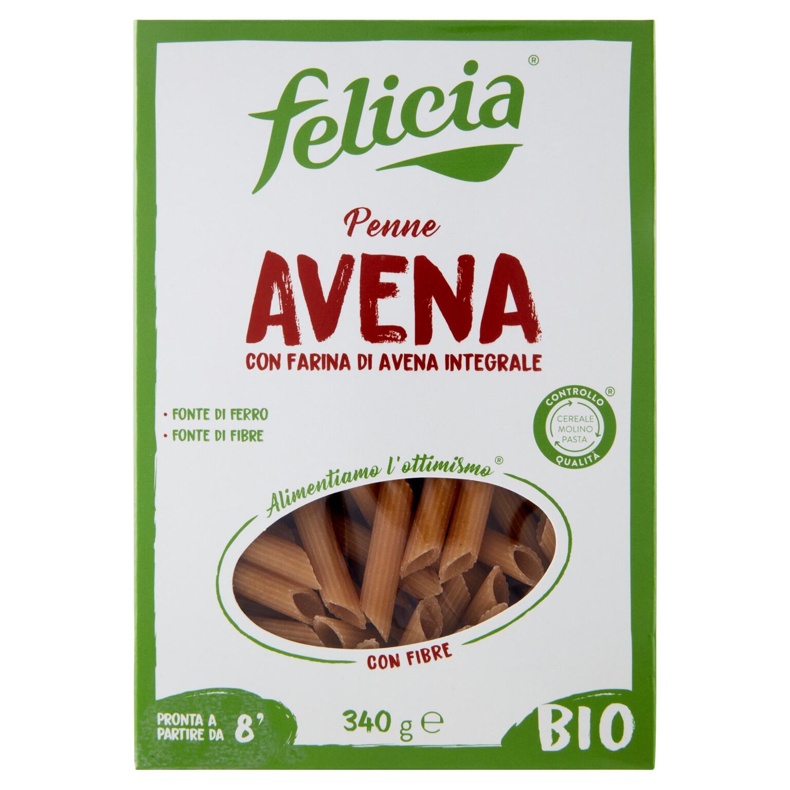 Penne con Farina di Avena Integrale 340g Felicia
