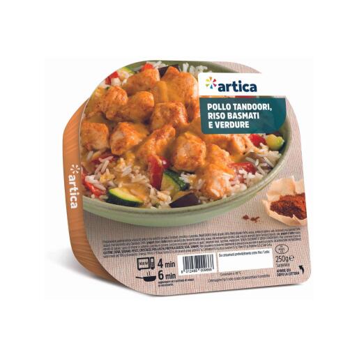 Pollo tandoori, riso basmati e verdure 250g, Artica