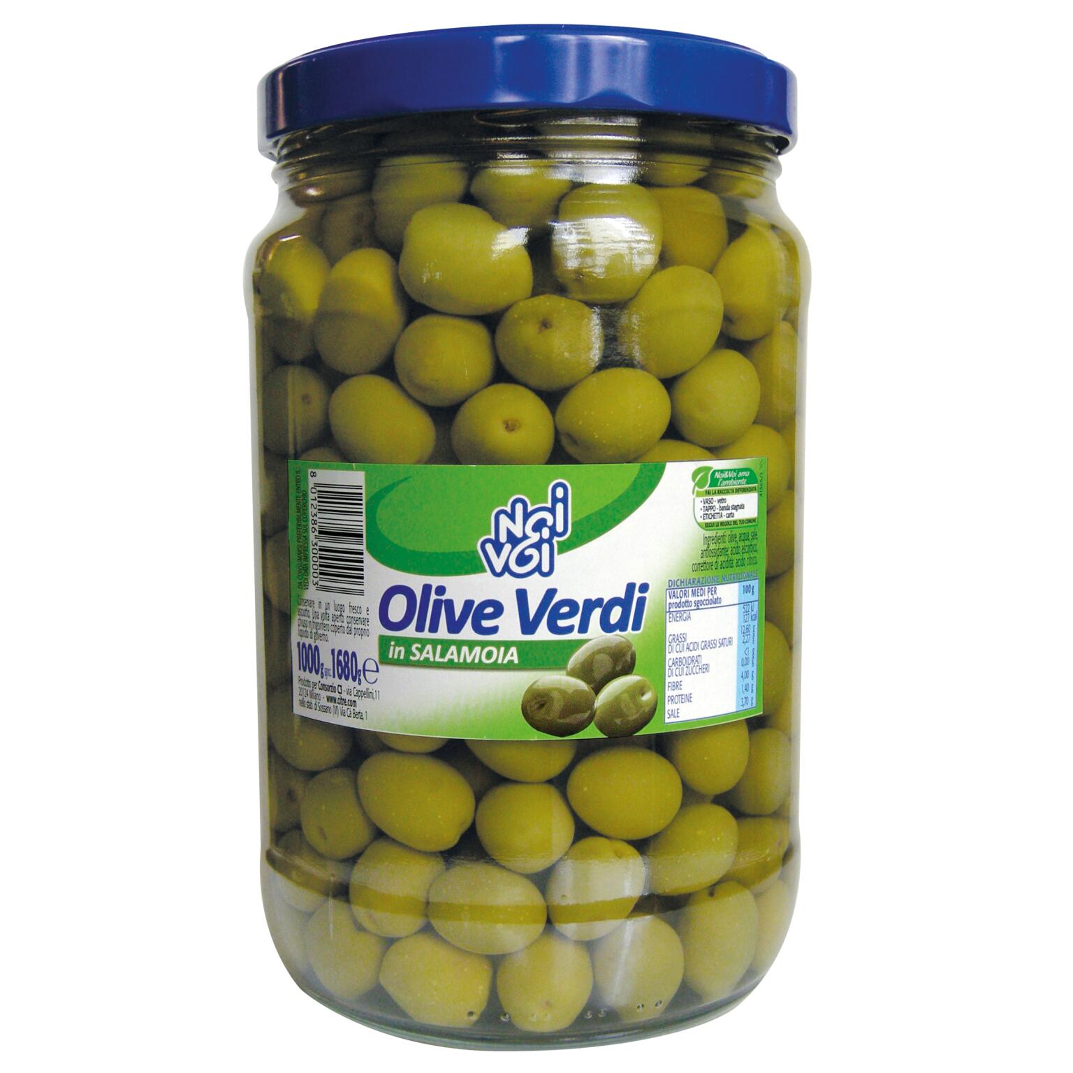 Olive verdi intere 1,68Kg Noi&Voi
