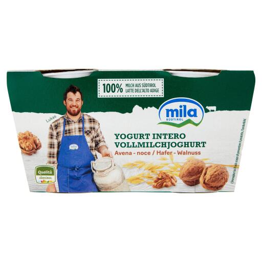 Yogurt intero avena e noci 2x125g Mila
