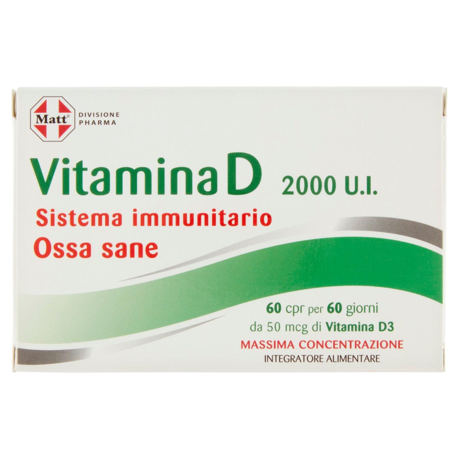 Vitamina D integratore alimentare da 60 compresse Matt