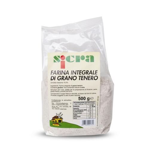 Farina integrale di grano tenero 500g Sicra