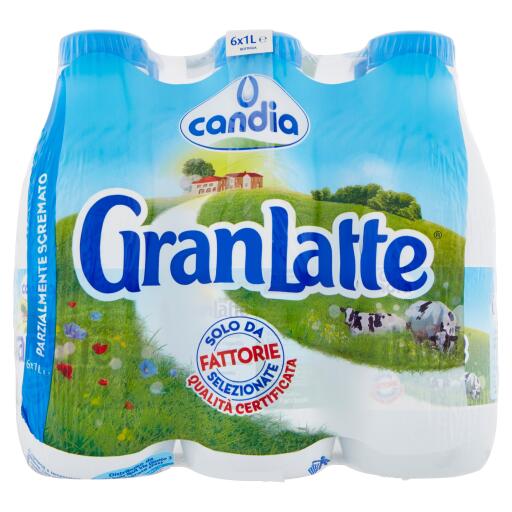 Gran latte Candia parzialmente scremato 1Lx6
