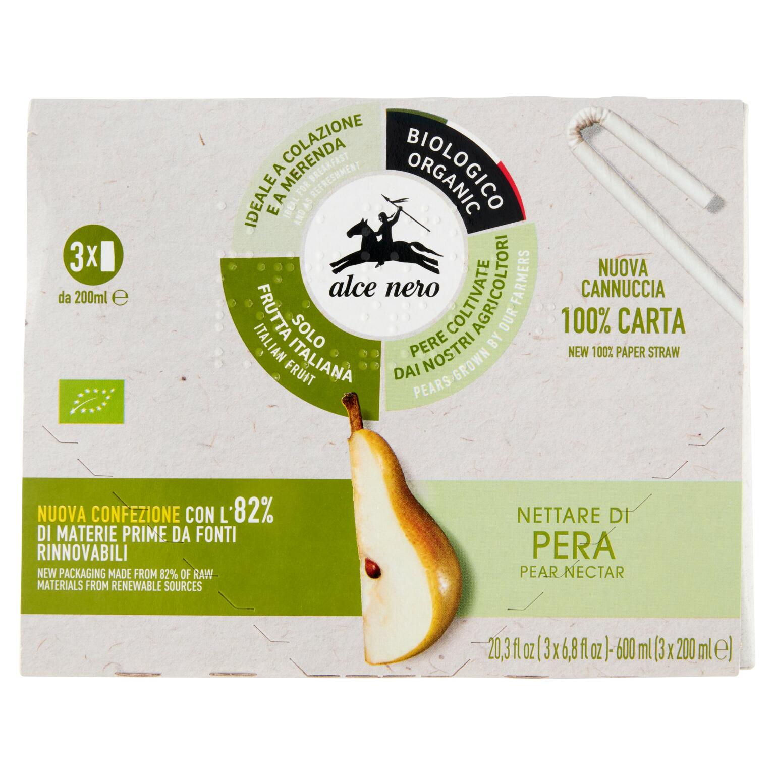 Nettare di pera BIO 200mlx3 Alce Nero