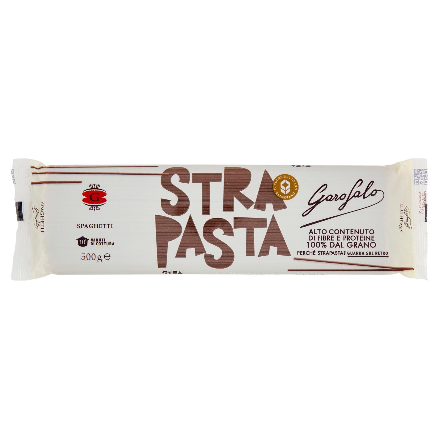 Spaghetti 50% fibre +38%proteine 500g Strapasta