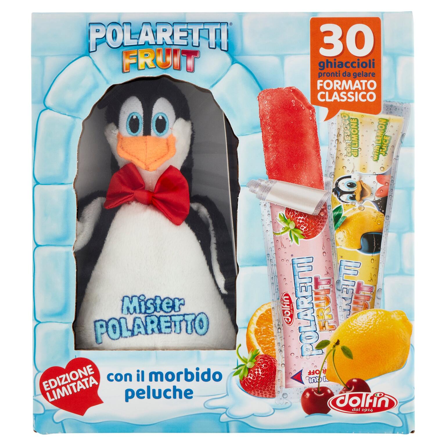 Polaretti 30pz Fruit Green con Peluche  Dolfin