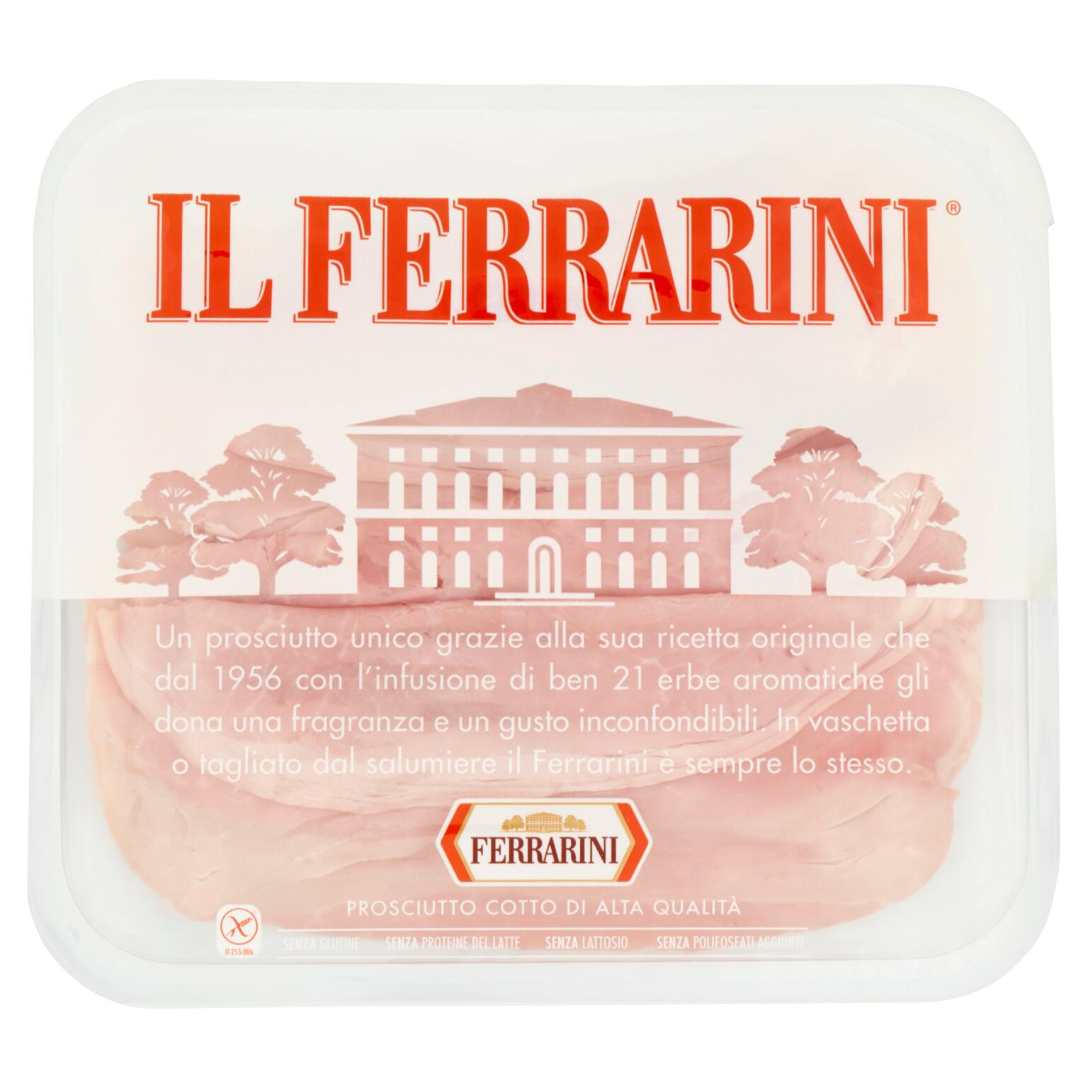 Prosciutto cotto affettato 100g Ferrarini senza glutine