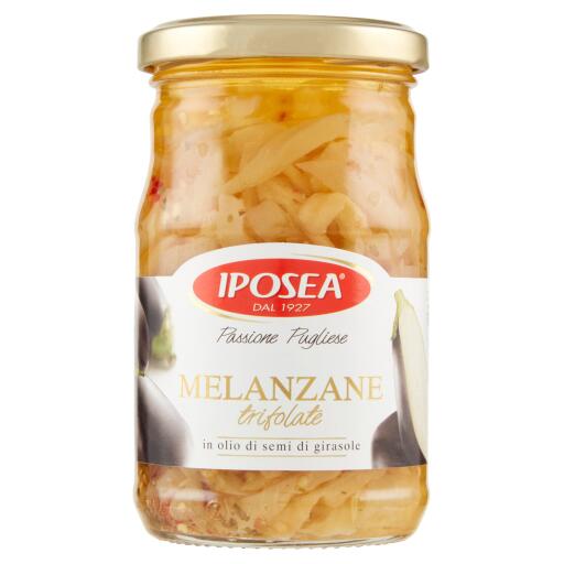 Melanzane trifolate in olio di semi di girasole 280g Iposea