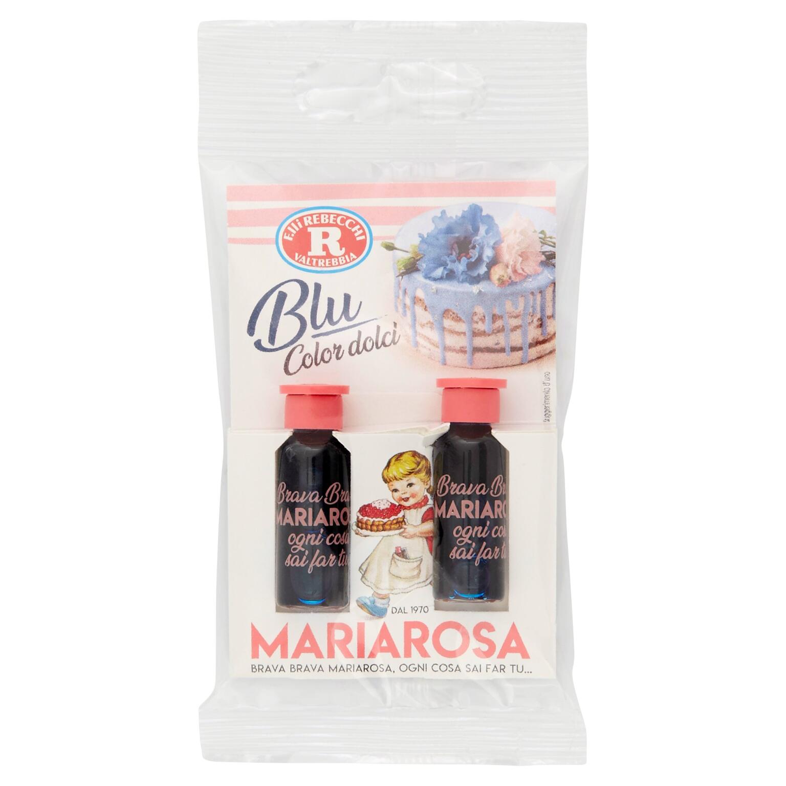 Colorante per dolci blu 2fiale x5ml Rebecchi