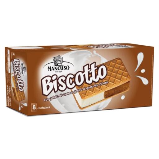 Biscottino Fiordilatte/Cacao 8x45g Mancuso