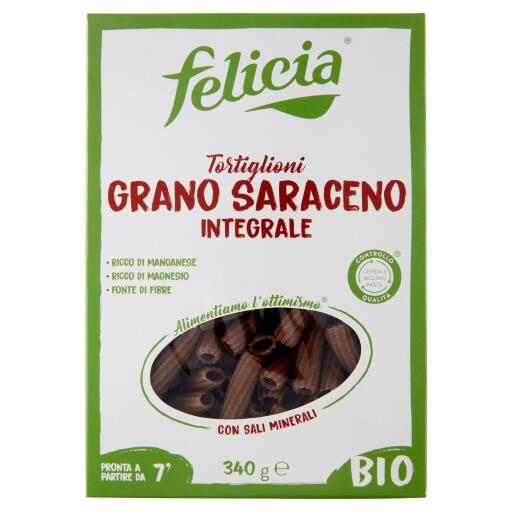 Tortiglioni 100% Farina di Grano Saraceno Integrale 340g Felicia