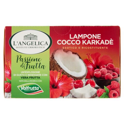 Infuso cocco e lampone Valfrutta da 15 filtri