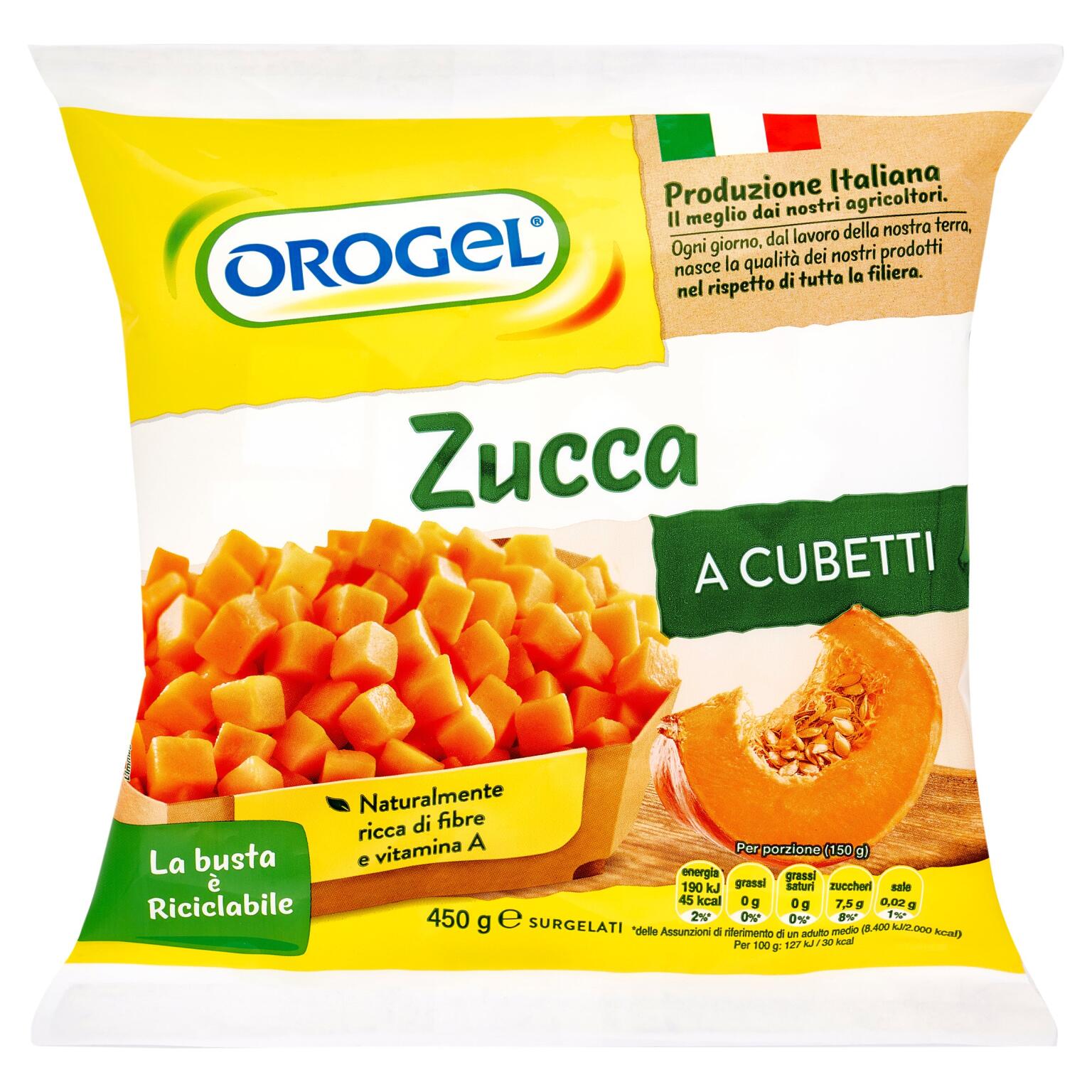 Zucca a cubetti 450g Orogel