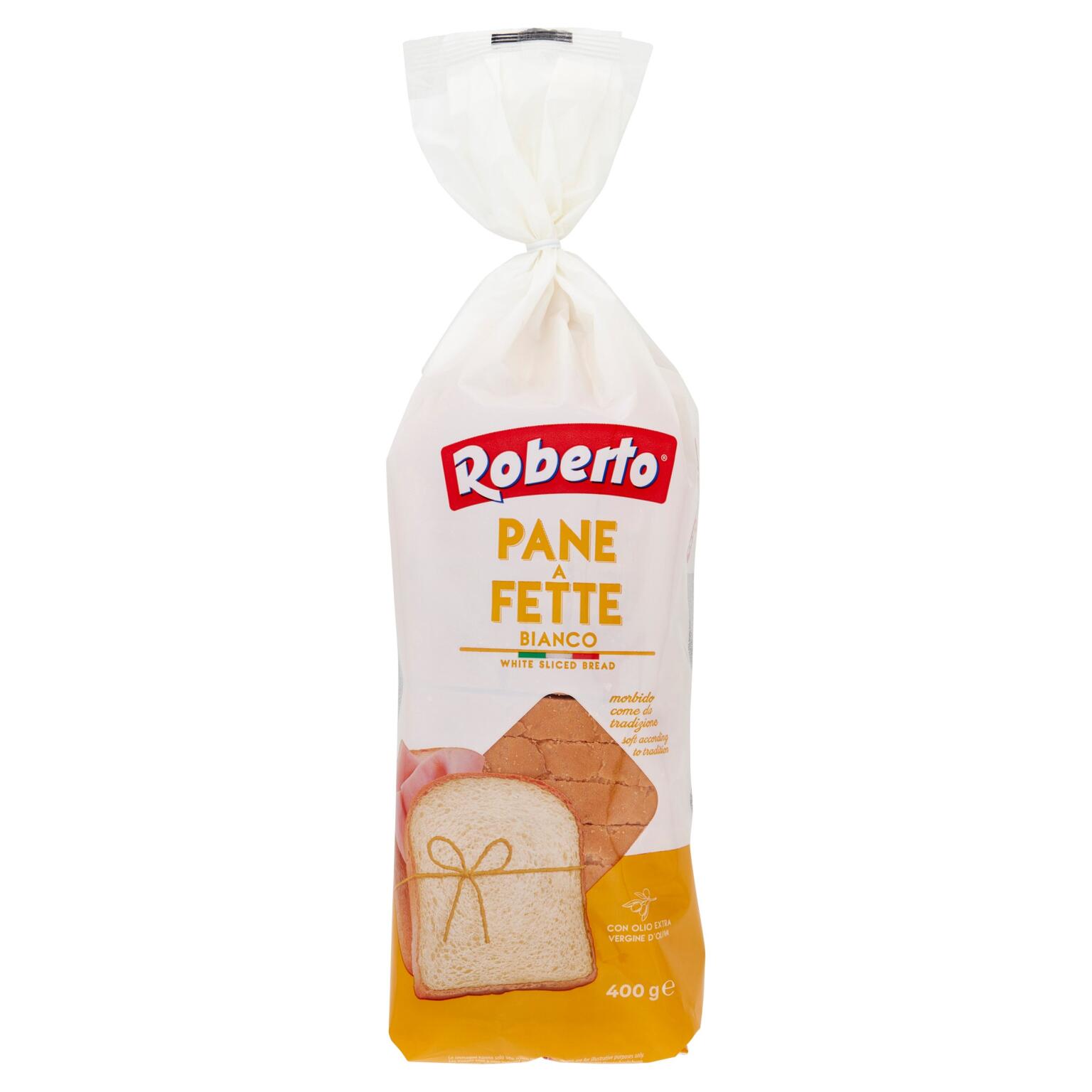 Pane bianco con olio oliva 400g Roberto