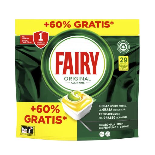 Fairy Original Limone 392g 29caps per lavastoviglie