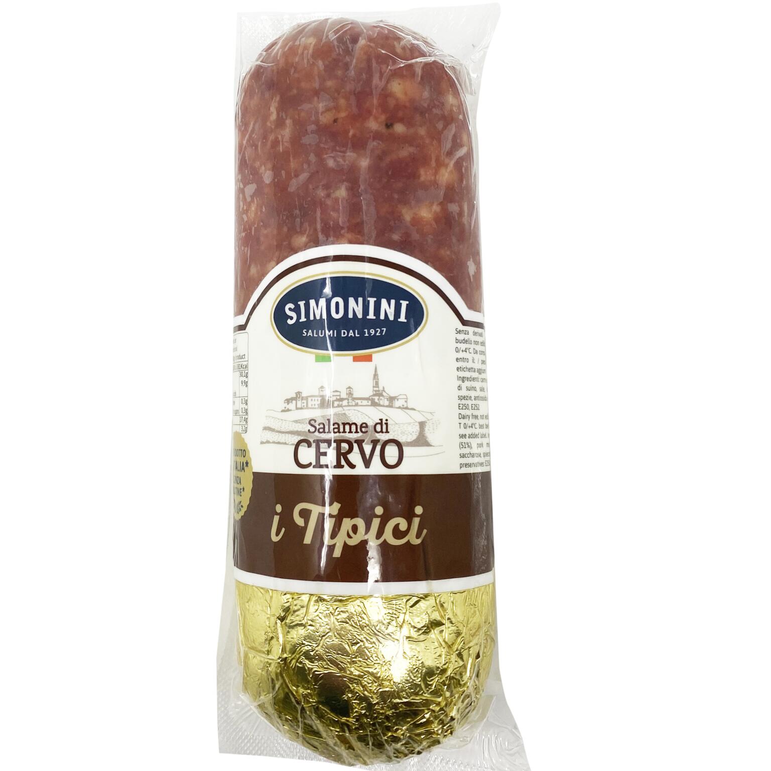 Salame con Cervo 450g Sottovuoto Simonini
