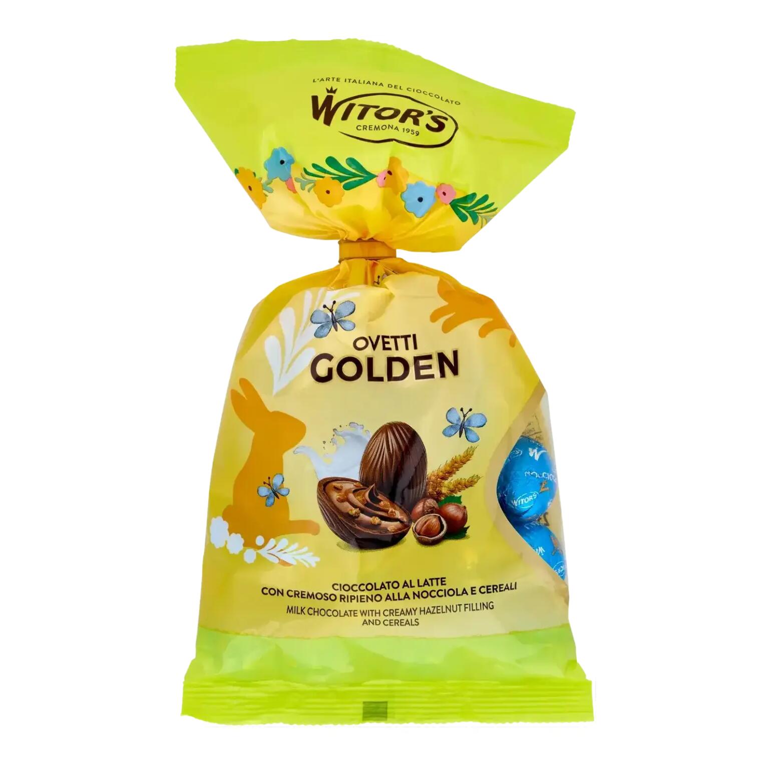 Ovetti di cioccolato al latte con cremoso ripieno alla nocciola e cereali 230g