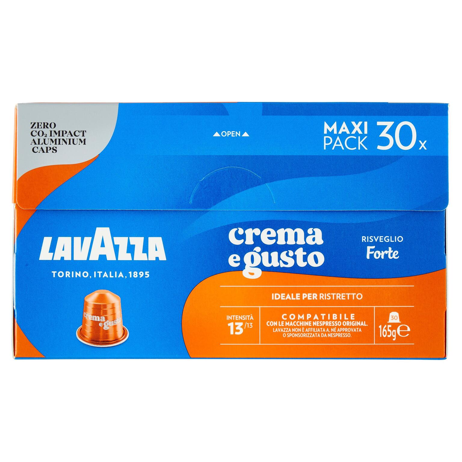 Capsule Compatibili Nespresso Crema&Gusto Forte 165g confezione da 30capsule Lavazza