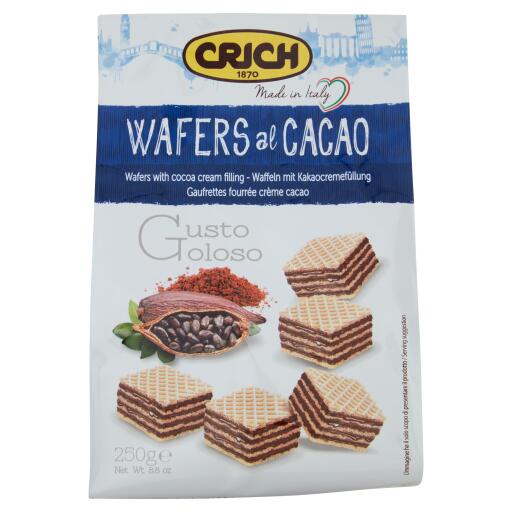 Wafer al cacao busta 250g Crich