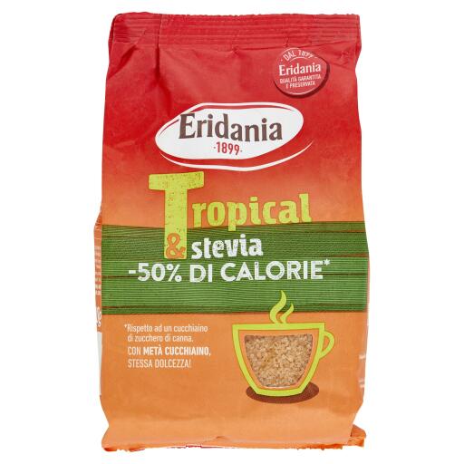 Zucchero di canna tropical con stevia 500g Eridania