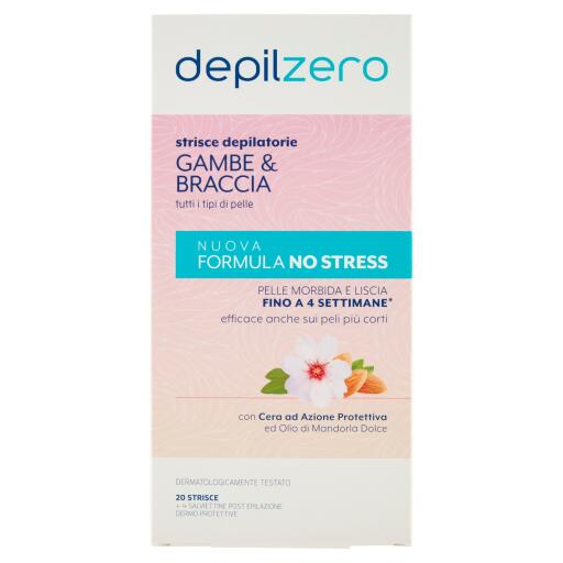 Strisce 20 pezzi, gambe e braccia, Depilzero