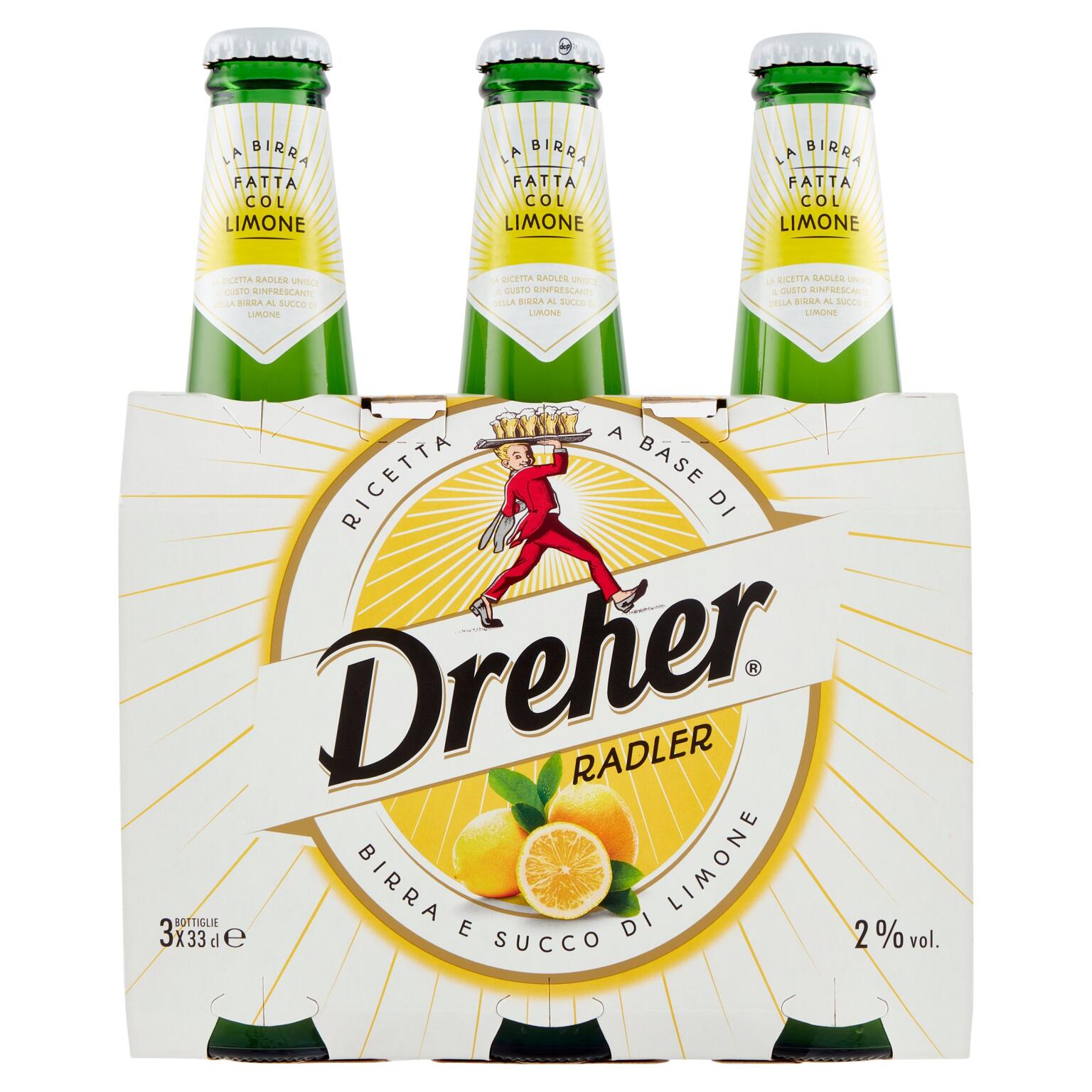 Birra Dreher radler al limone 3x33cl