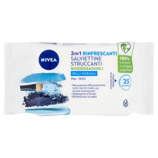 Salviettine struccanti rinfrescanti 25pz Nivea