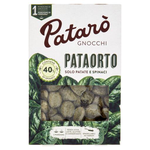 Gnocchi con spinaci 400g Pataorto Pataro'