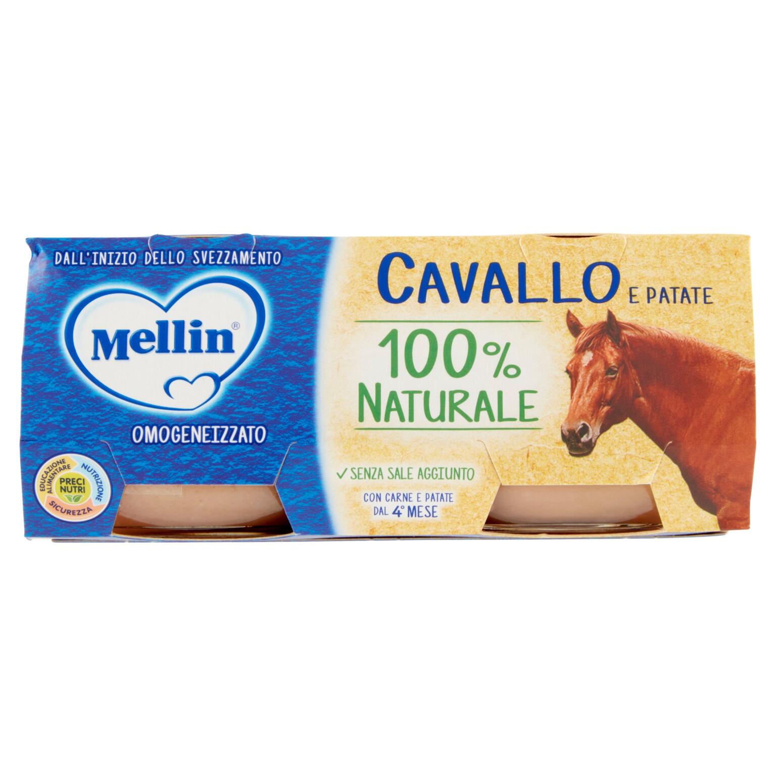 Omogeneizzato Cavallo con Verdure 2x80g Mellin