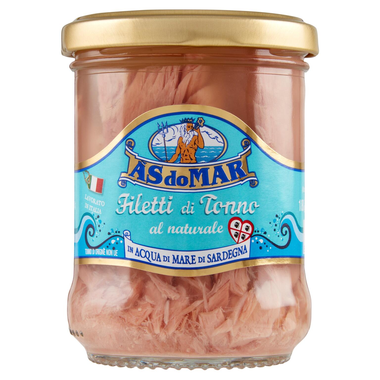 Filetto di Tonno vaso vetro naturale 180g As Do Mar