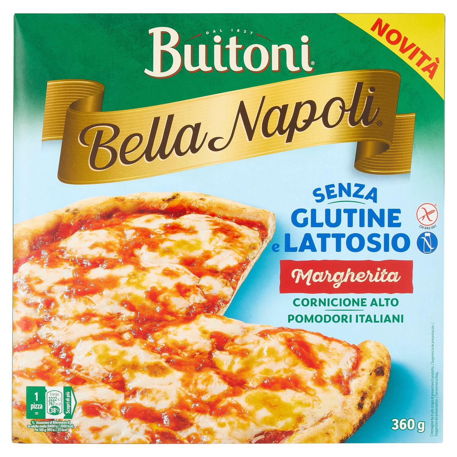Pizza margherita senza glutine 360g