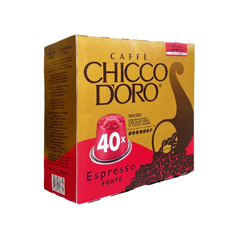 40 Capsule Espresso Forte compatibili Nespresso 220g Chicco d'Oro